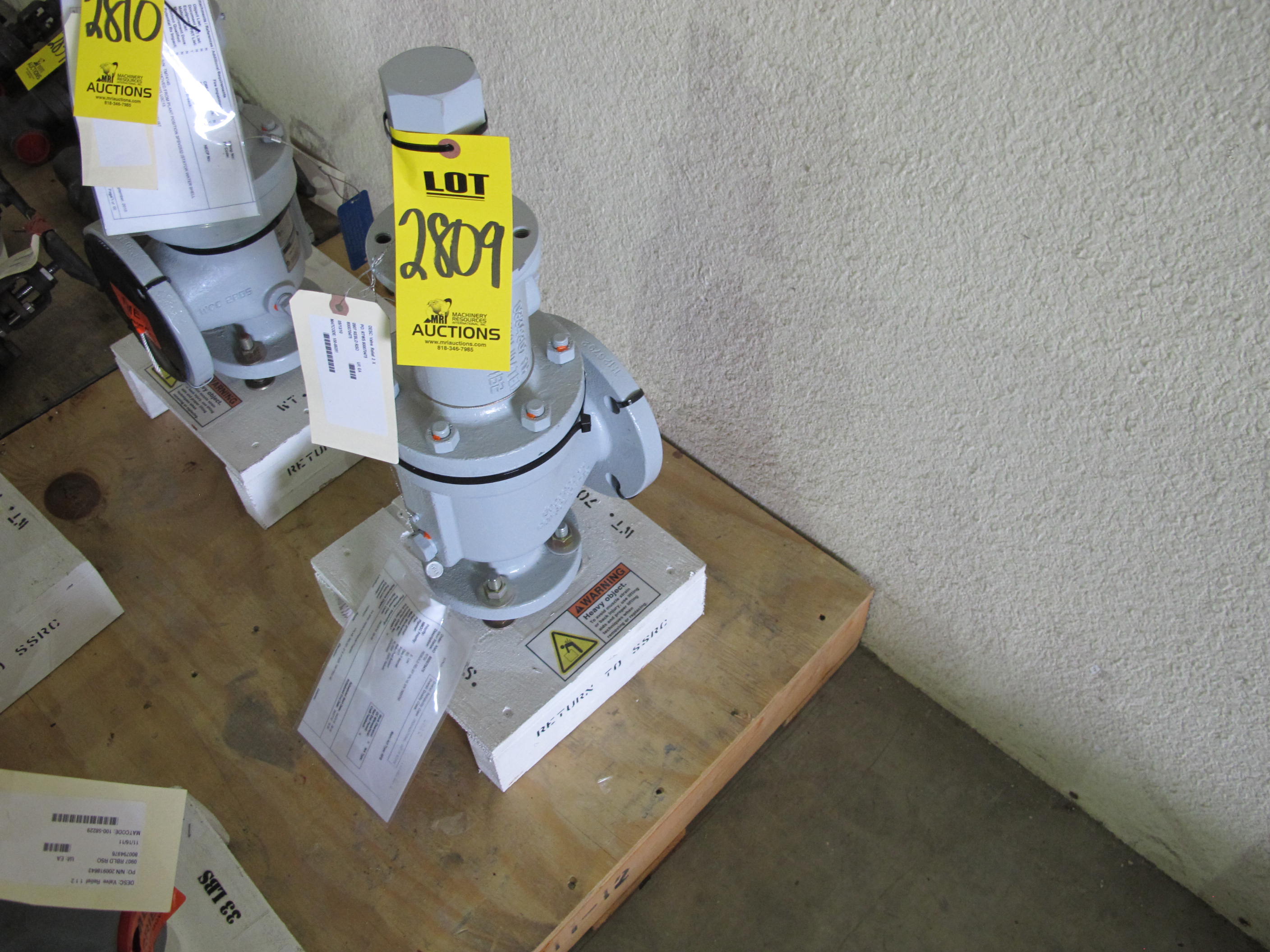 VALVE, RELIEF TYPE, 2" X 3" SIZE, 100 PSIG SETPOINT RATING, CS BASE MATERIAL, FLANGED CONNECTIONS, LIQUID-TRIM STYLE, SS TRIM.ASME VIII "UV" STAMP. PART # 1905-00JC-2-CC-MS-31 (W-51) LOADING & HANDLING FEE $15-